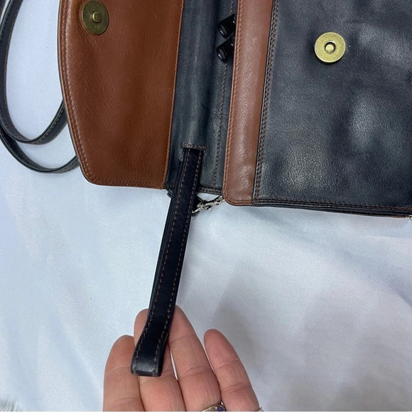 Pre-owned Derec Alexander Men Cross body Genuine Black Leather Bag - Picture 12 of 16